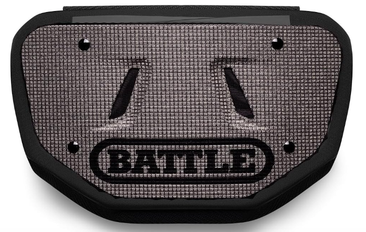 Battle Sports - Placa Trasera cromada para fútbol, Placa Trasera Inferior para hombreras