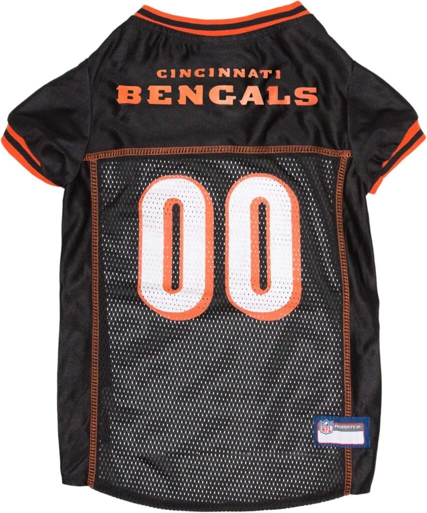 NFL PET JERSEY. playera para perro con licencia de fútbol más cómoda. 32 equipos NFL disponibles en 7 tamaños. para perros, gatos y animales. Cincinnati Bengals, XX-Large