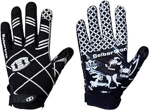 Seibertron Pro 3.0 12 Constelaciones Elite Ultra-Stick Sports Receiver Glove American Football Gloves Youth and Kids/Guantes de fútbol Americano para Juventud y niños